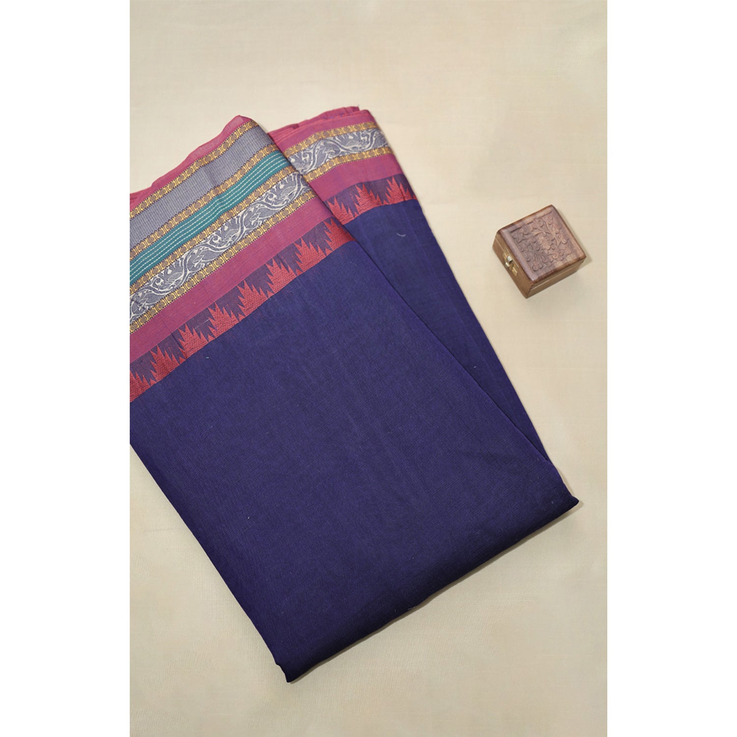 HANDLOOM COTTON NARAYANPET BORDER FABRIC