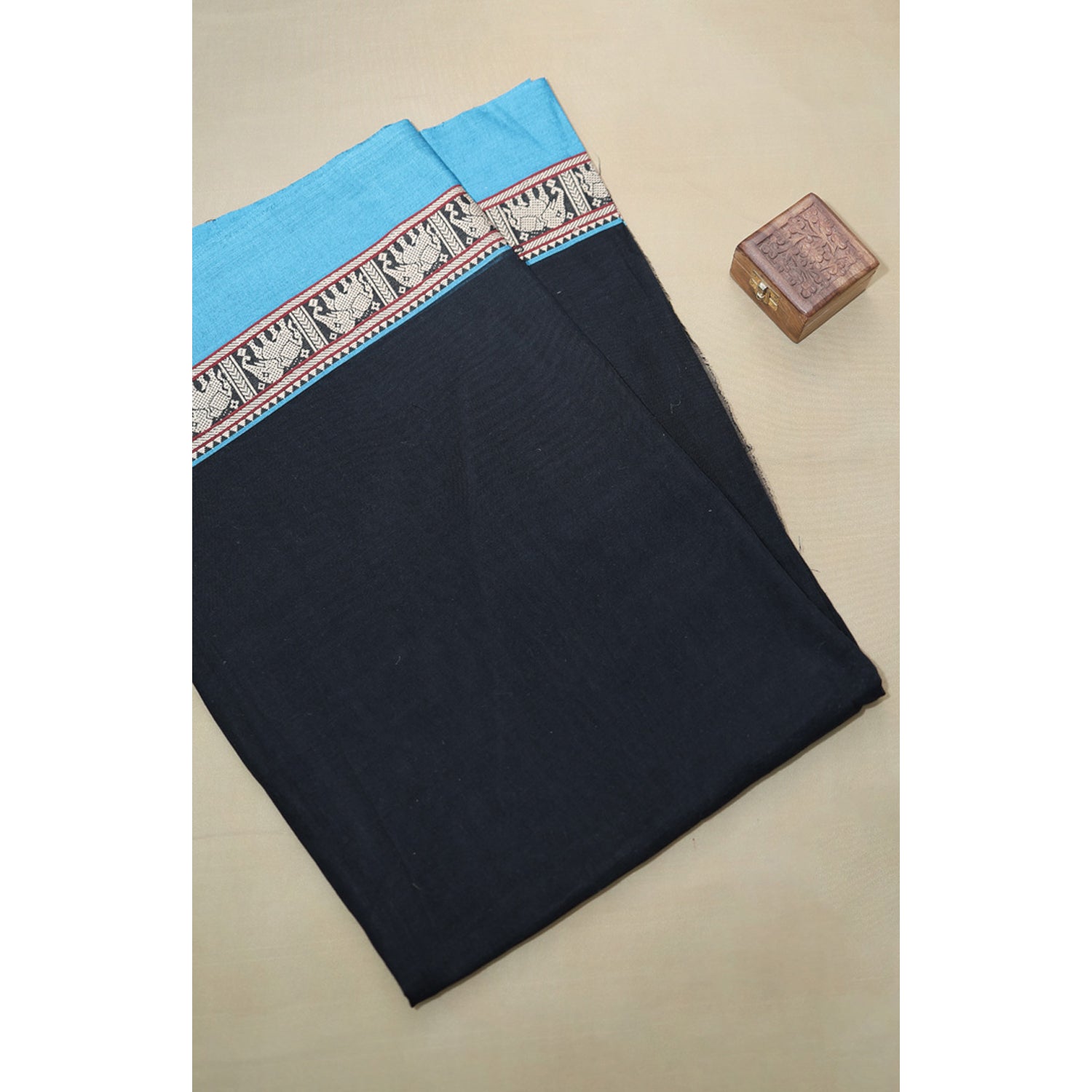HANDLOOM COTTON NARAYANPET BORDER FABRIC