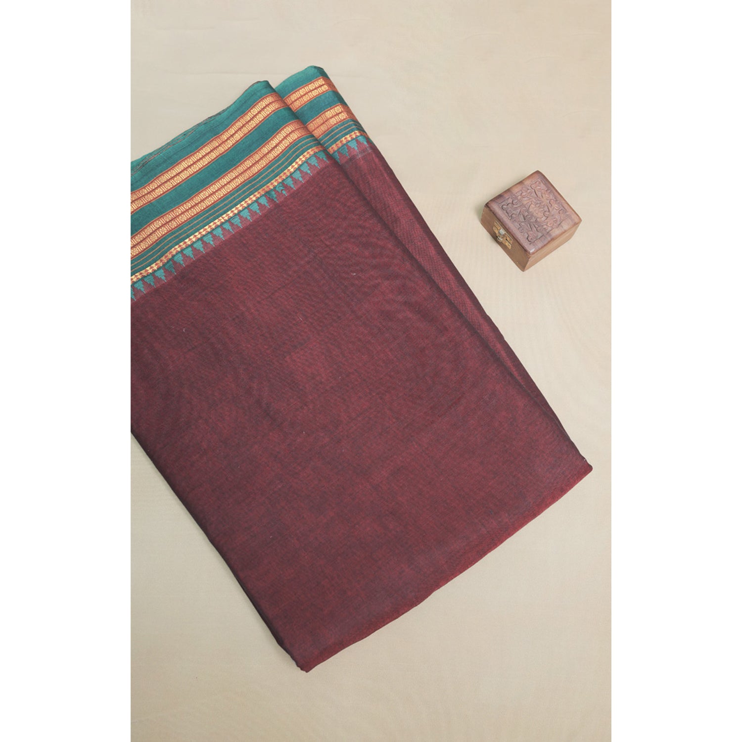 HANDLOOM COTTON NARAYANPET BORDER FABRIC