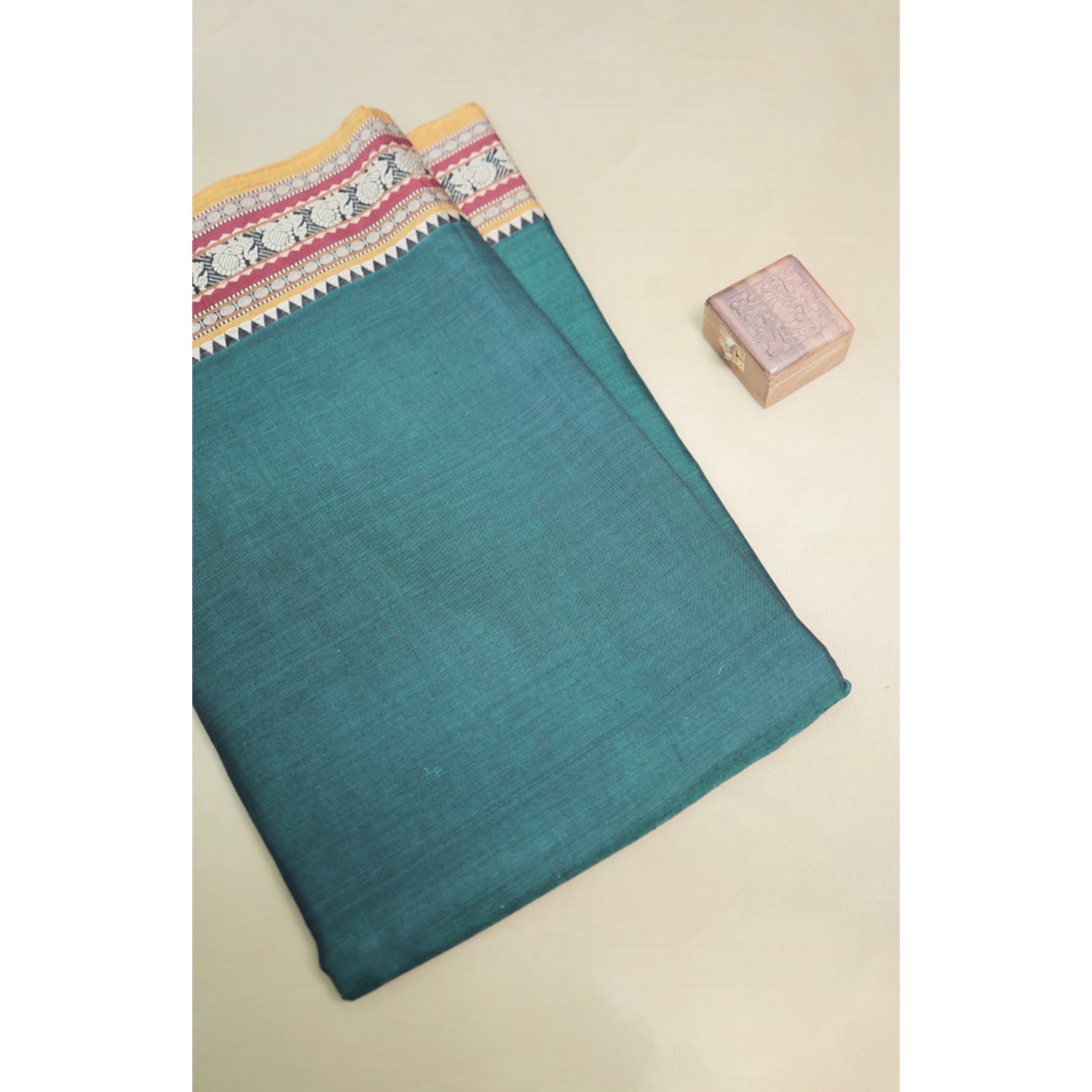 HANDLOOM COTTON NARAYANPET BORDER FABRIC