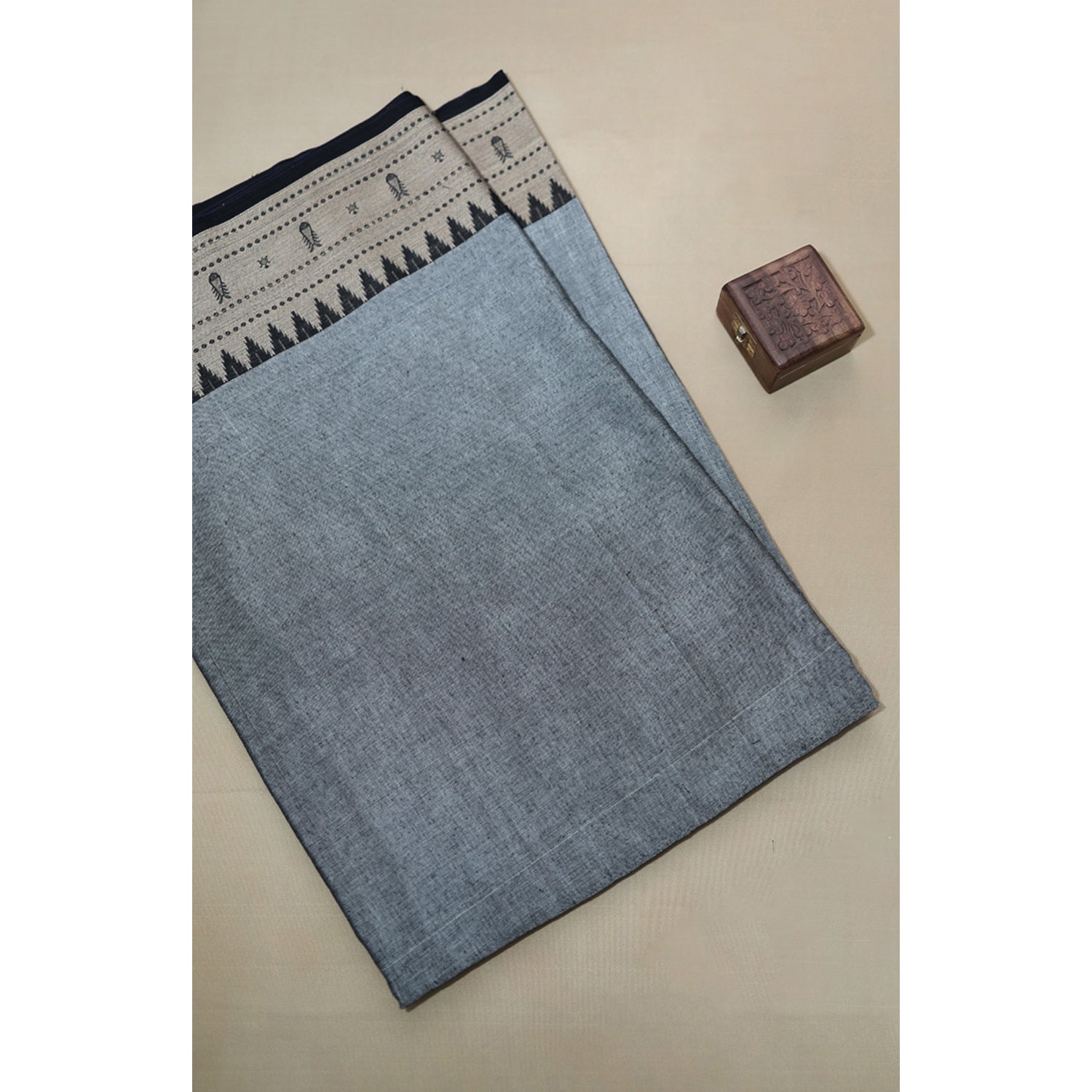 HANDLOOM COTTON NARAYANPET BORDER FABRIC
