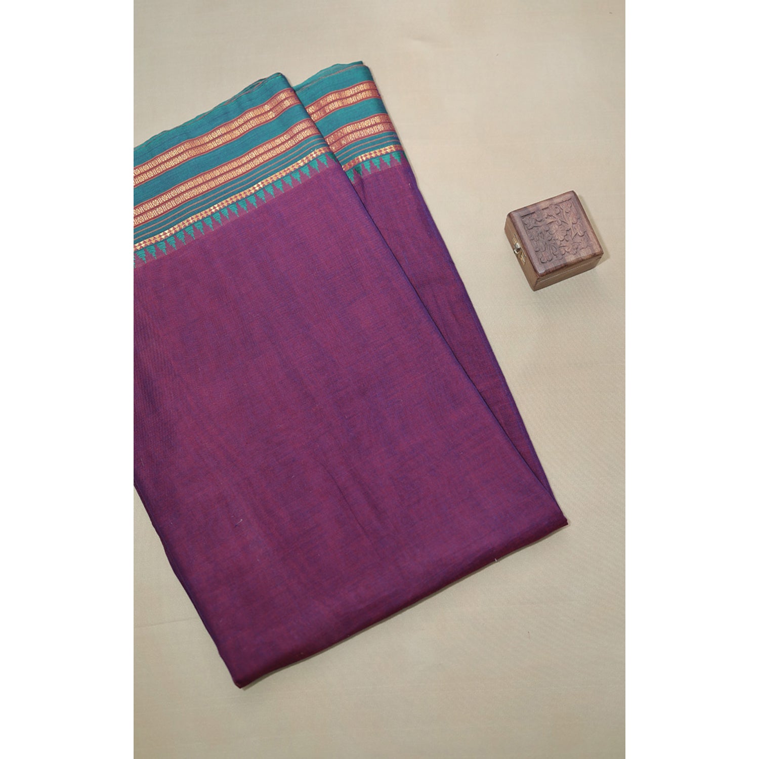 HANDLOOM COTTON NARAYANPET BORDER FABRIC