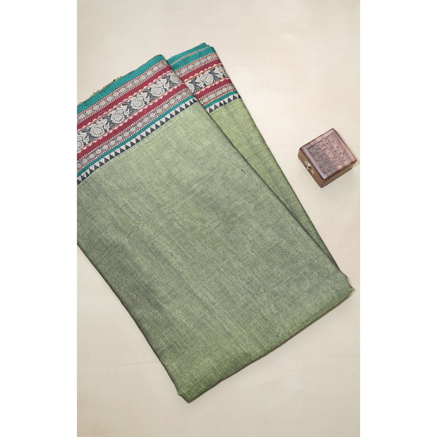 HANDLOOM COTTON NARAYANPET BORDER FABRIC