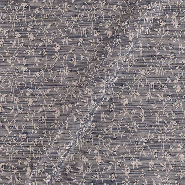Fancy Matka Type Grey Colour Floral Jaal Pattern 45 Inches Width Banarasi PS Jacquard Fabric Online 6049F