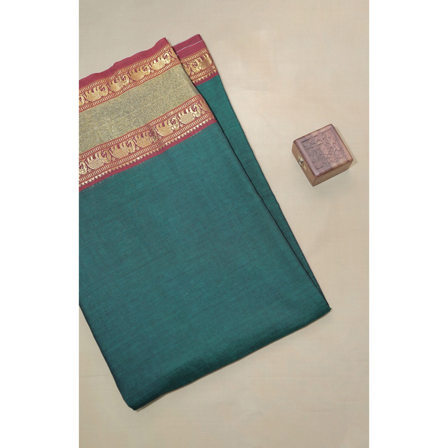 HANDLOOM COTTON NARAYANPET BORDER FABRIC