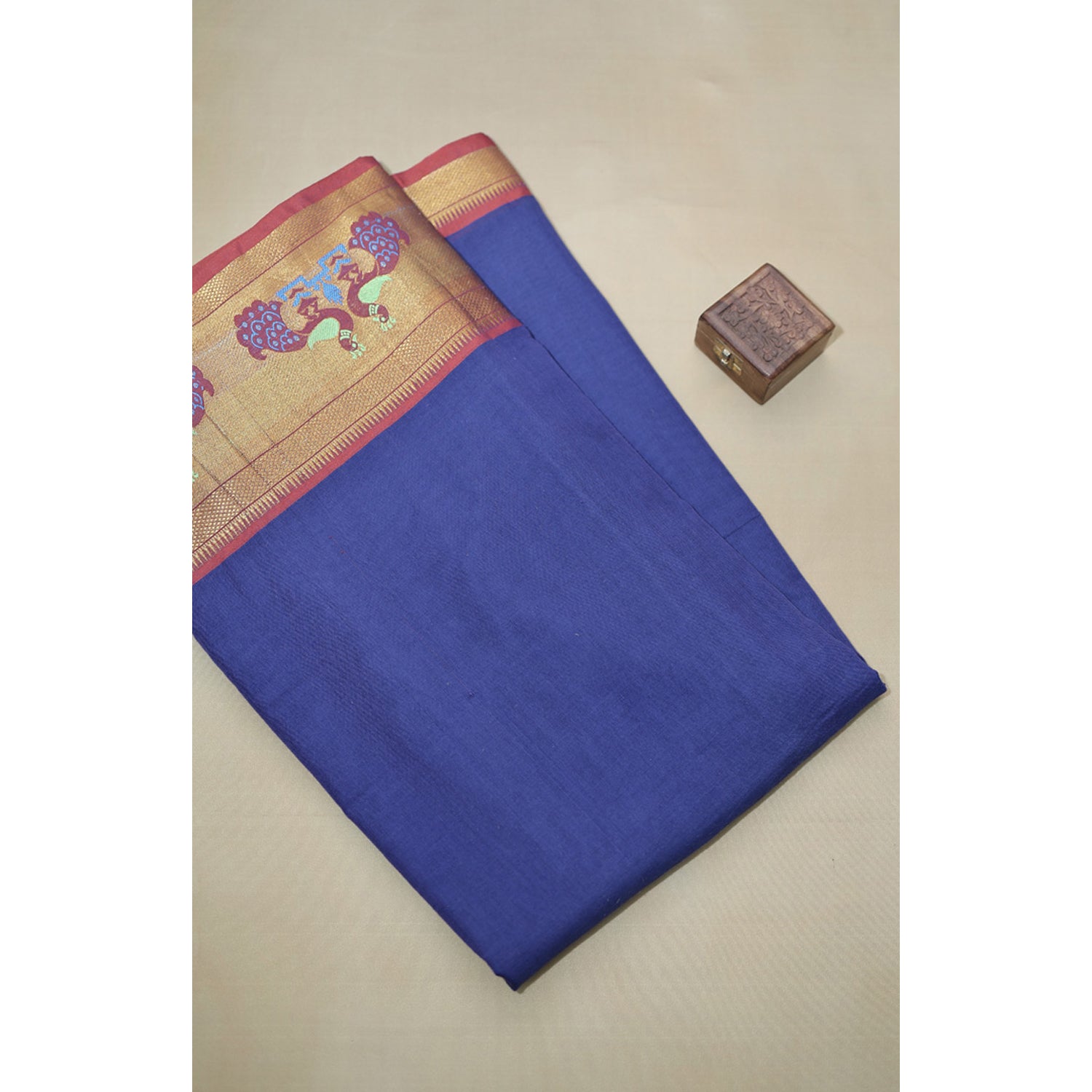 HANDLOOM COTTON NARAYANPET BORDER FABRIC