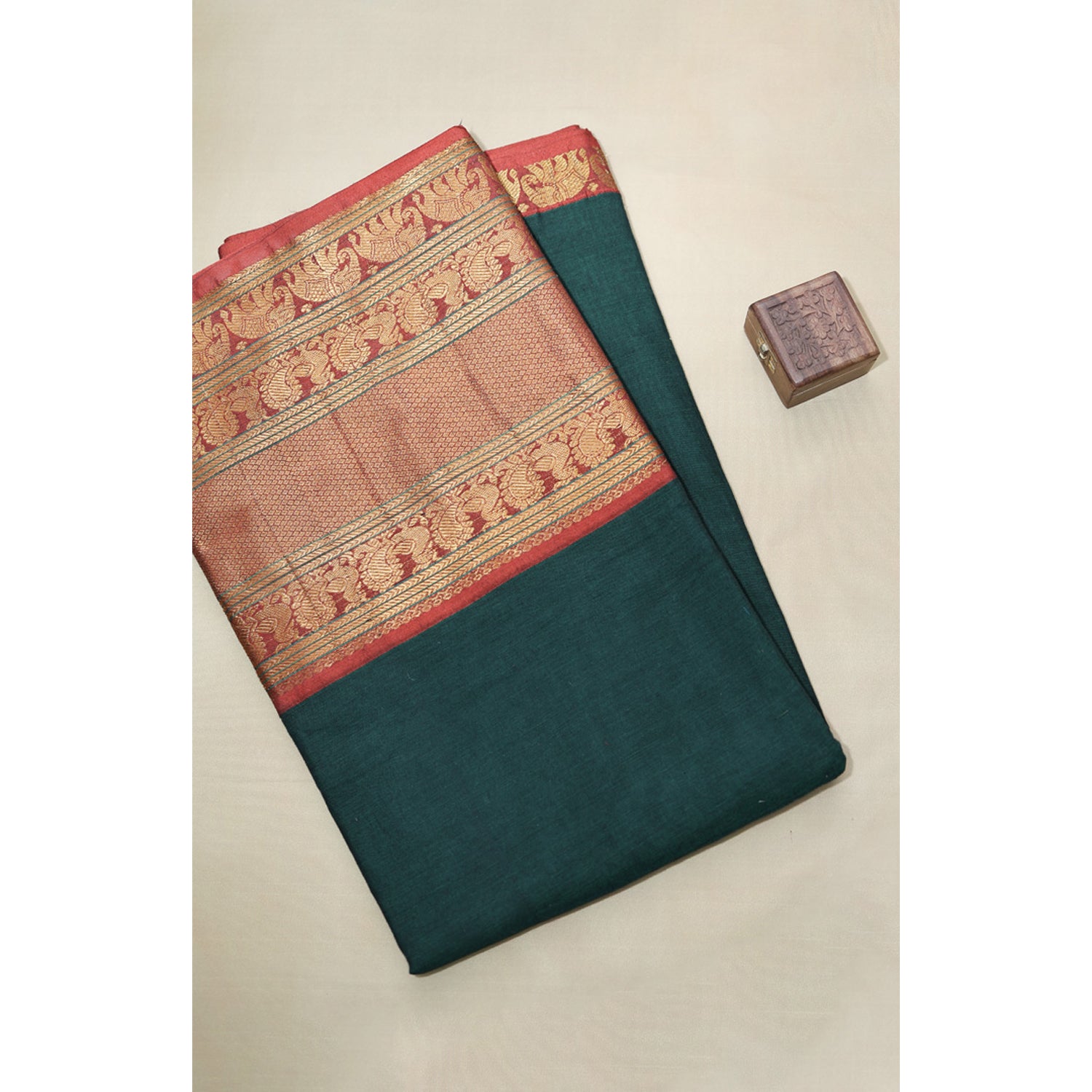 HANDLOOM COTTON NARAYANPET BORDER FABRIC