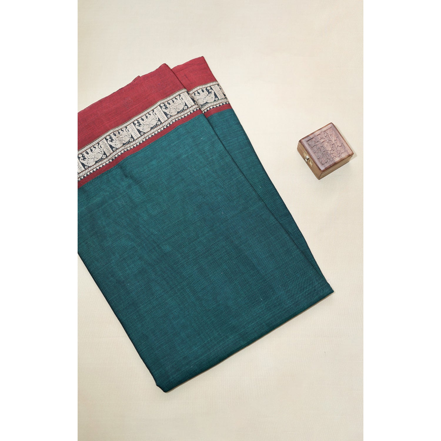 HANDLOOM COTTON NARAYANPET BORDER FABRIC