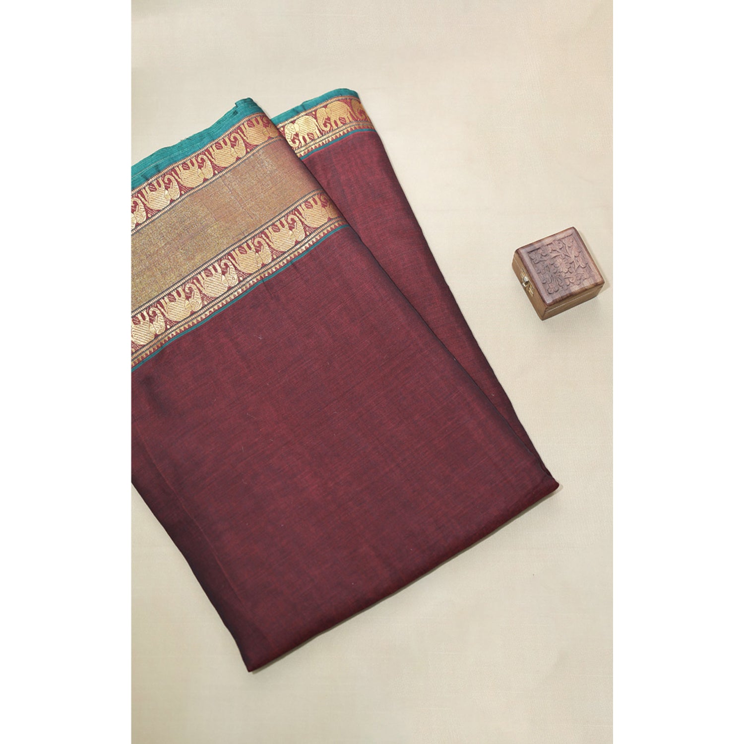 HANDLOOM COTTON NARAYANPET BORDER FABRIC