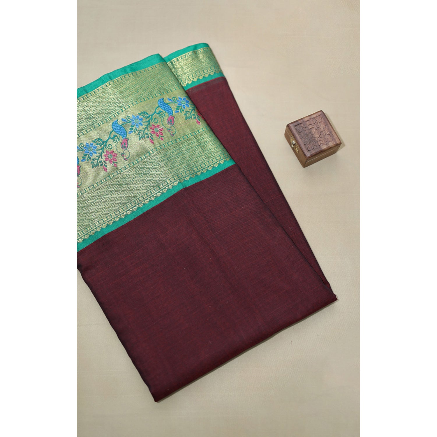 HANDLOOM COTTON NARAYANPET BORDER FABRIC