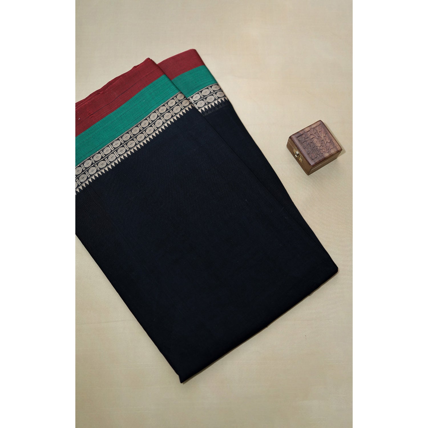 HANDLOOM COTTON NARAYANPET BORDER FABRIC