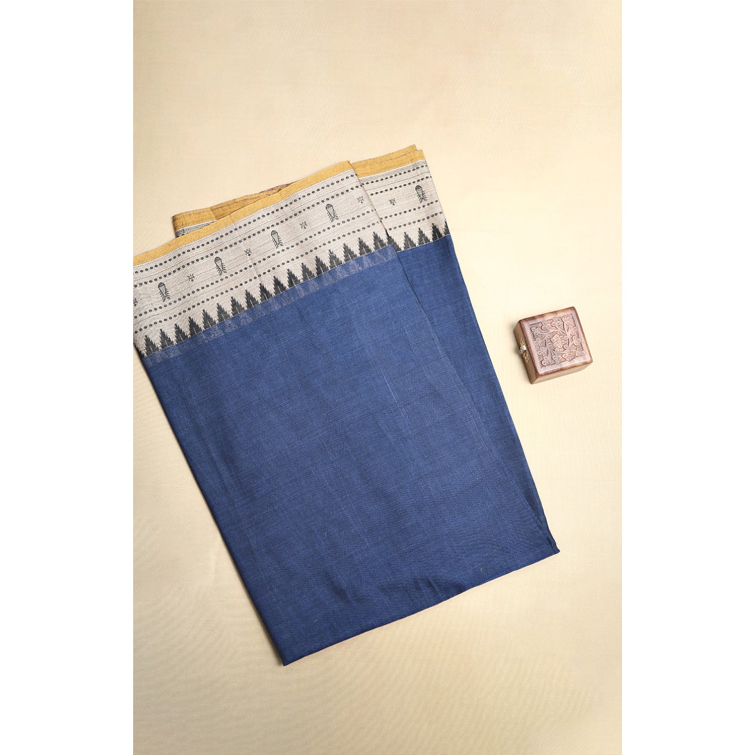 HANDLOOM COTTON NARAYANPET BORDER FABRIC