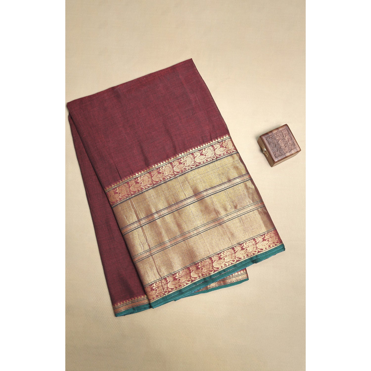 HANDLOOM COTTON NARAYANPET BORDER FABRIC