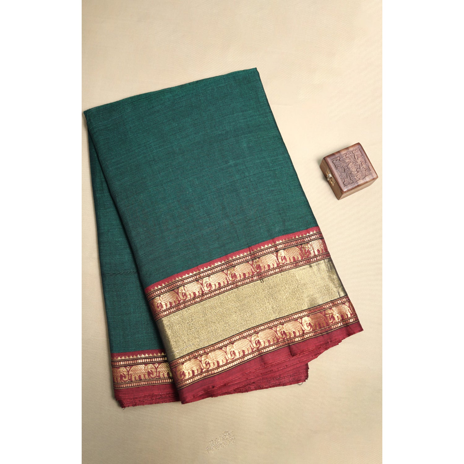 HANDLOOM COTTON NARAYANPET BORDER FABRIC