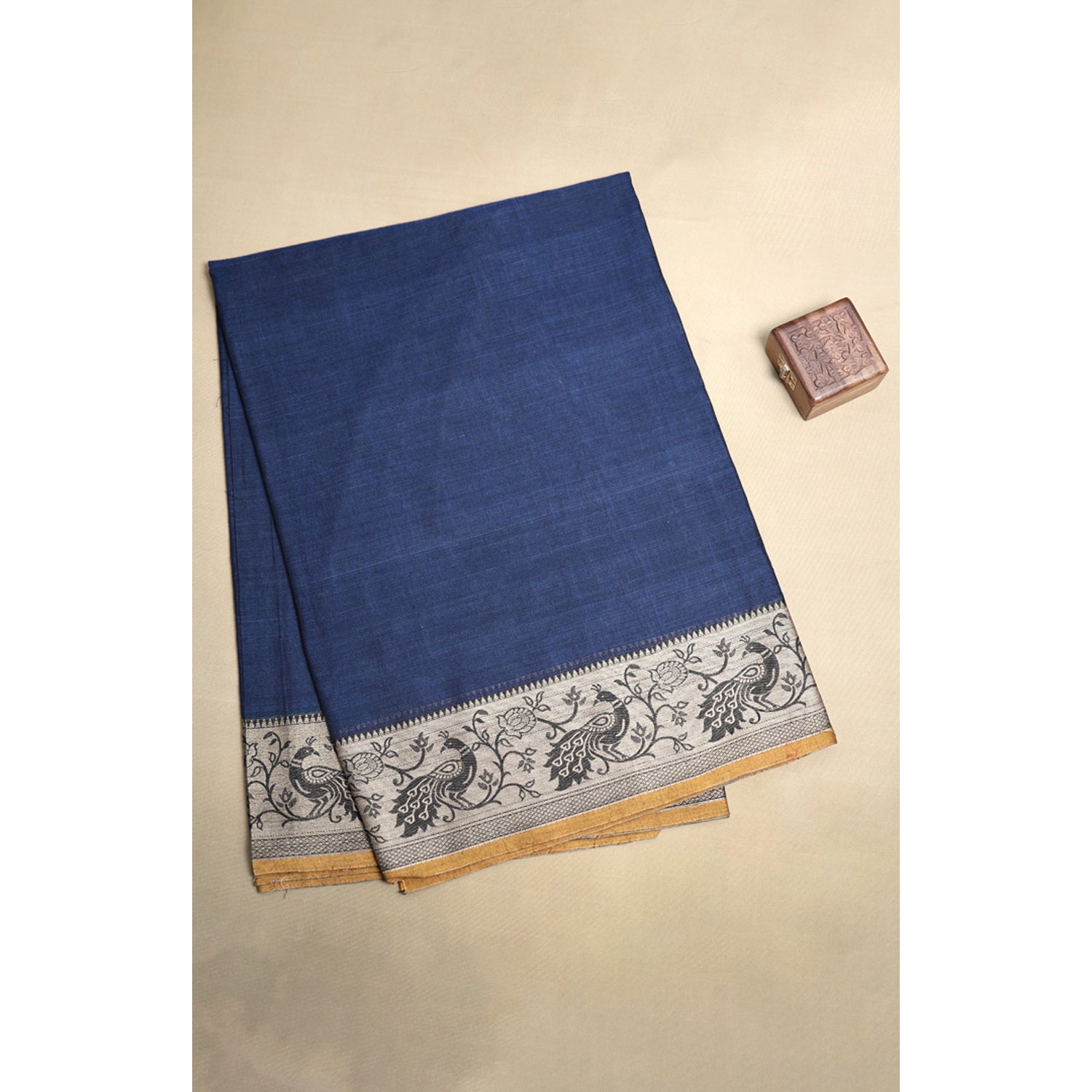 HANDLOOM COTTON NARAYANPET BORDER FABRIC