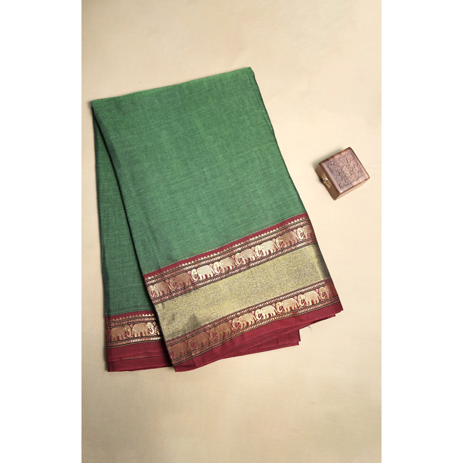 HANDLOOM COTTON NARAYANPET BORDER FABRIC