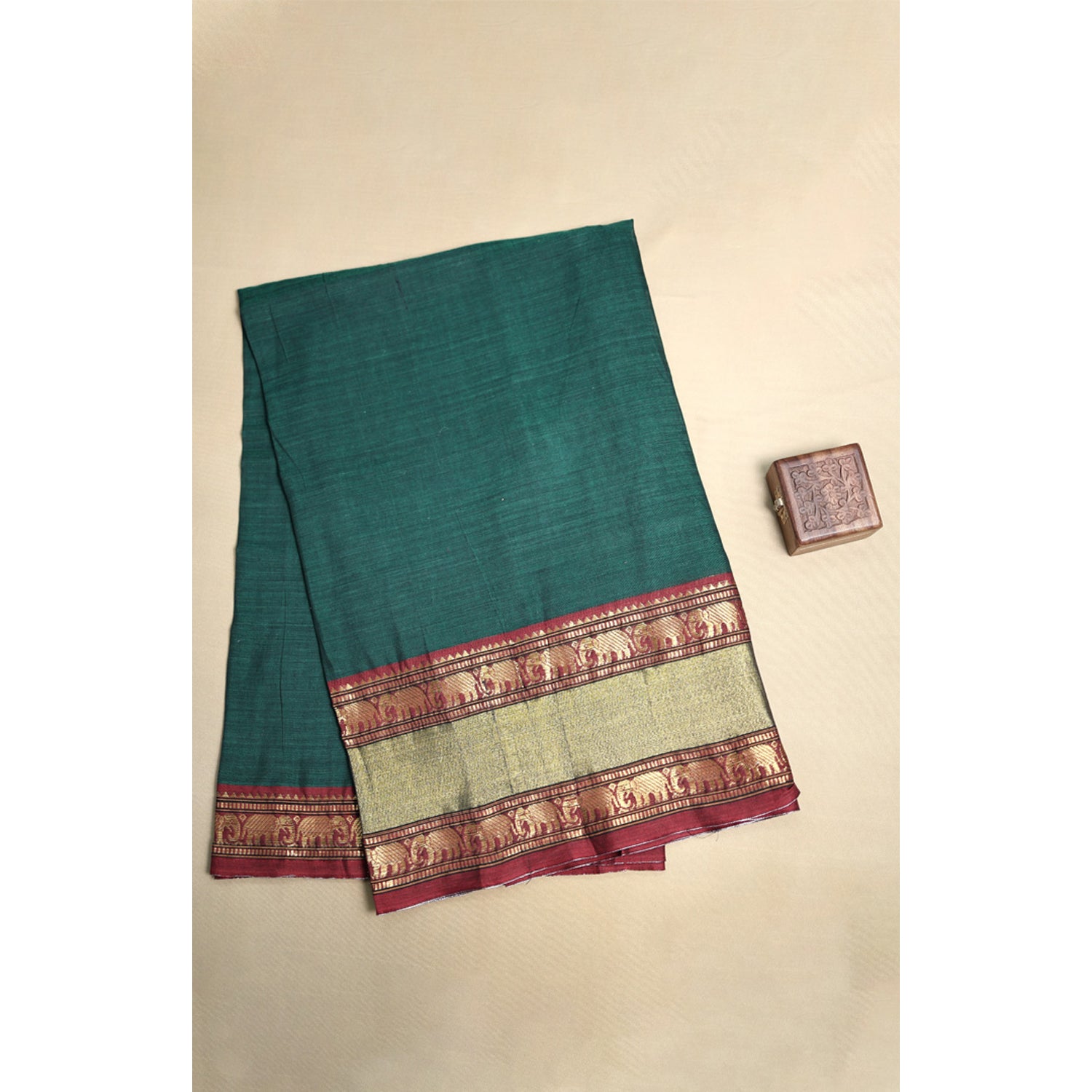 HANDLOOM COTTON NARAYANPET BORDER FABRIC