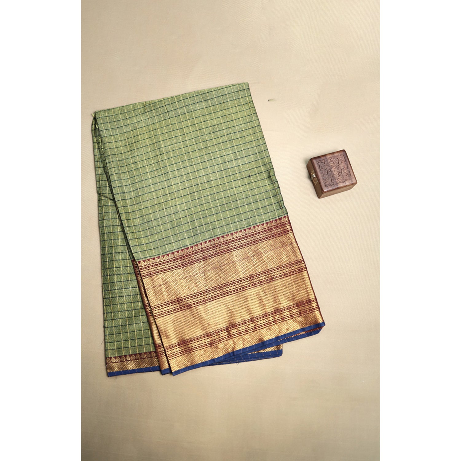 HANDLOOM COTTON NARAYANPET BORDER FABRIC