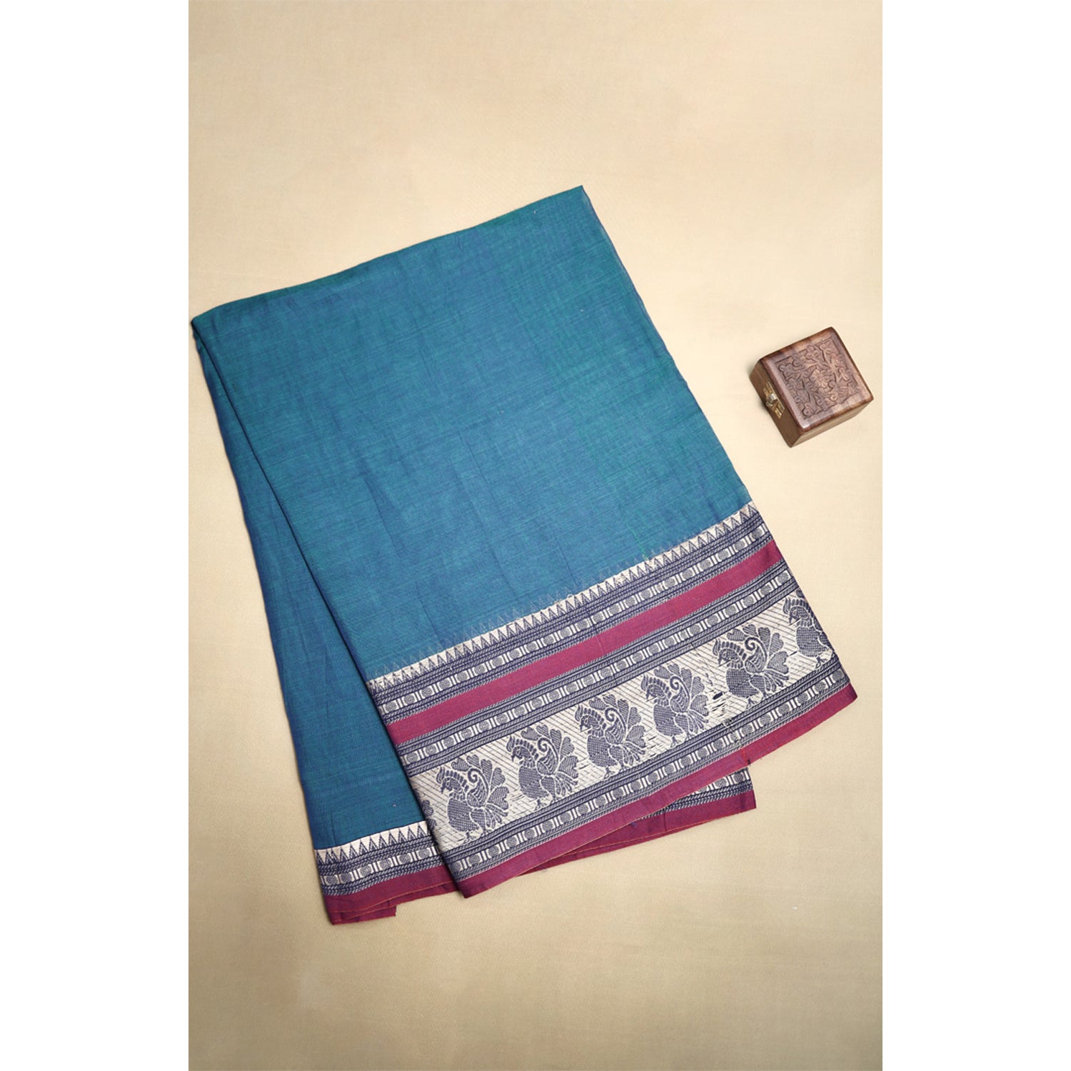 HANDLOOM COTTON NARAYANPET BORDER FABRIC