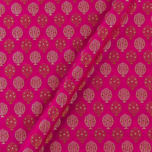 Banarasi Art Silk Hot Pink Colour Golden Jacquard Butti Fabric Online 6099X4