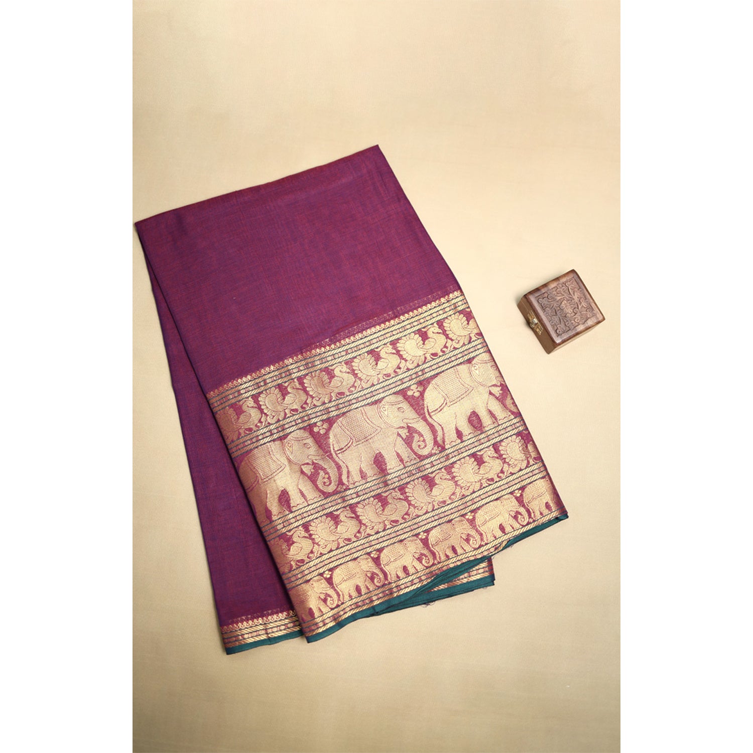 HANDLOOM COTTON NARAYANPET BORDER FABRIC