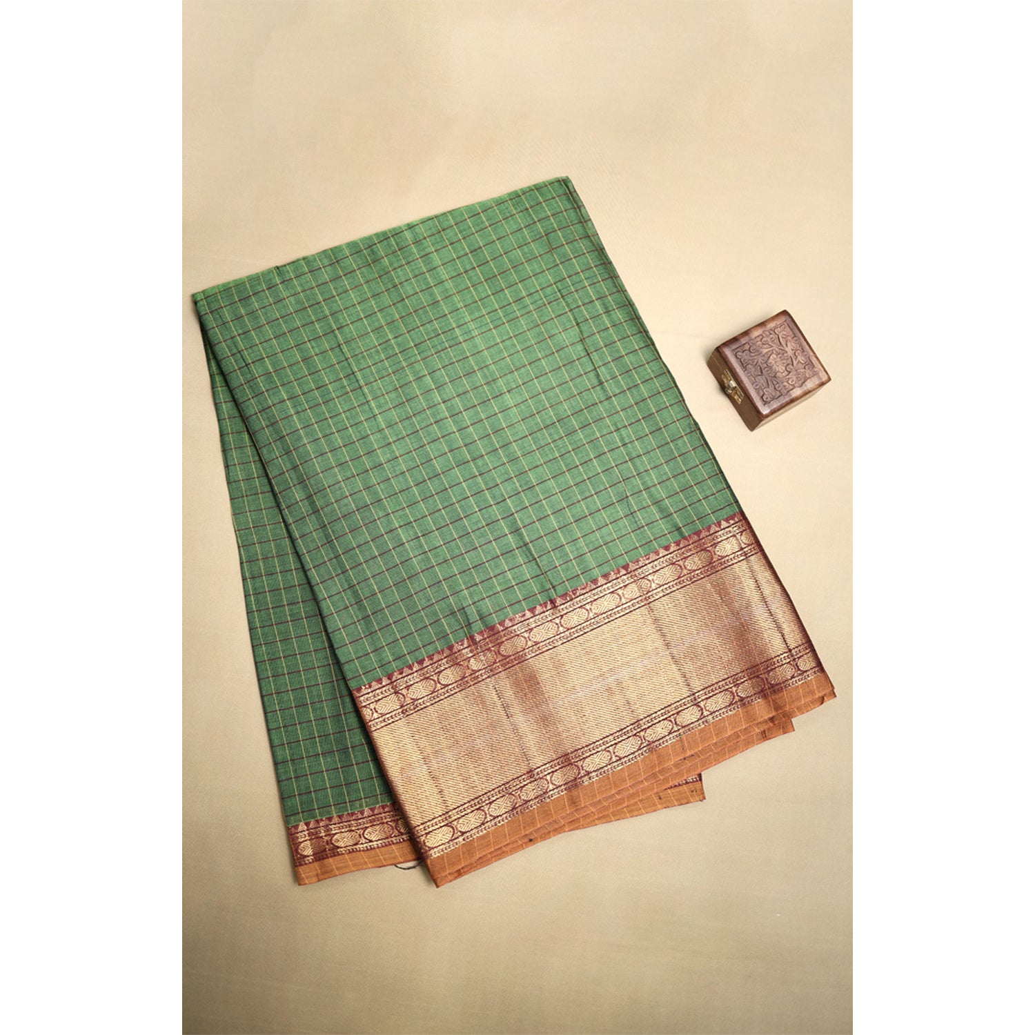 HANDLOOM COTTON NARAYANPET BORDER FABRIC