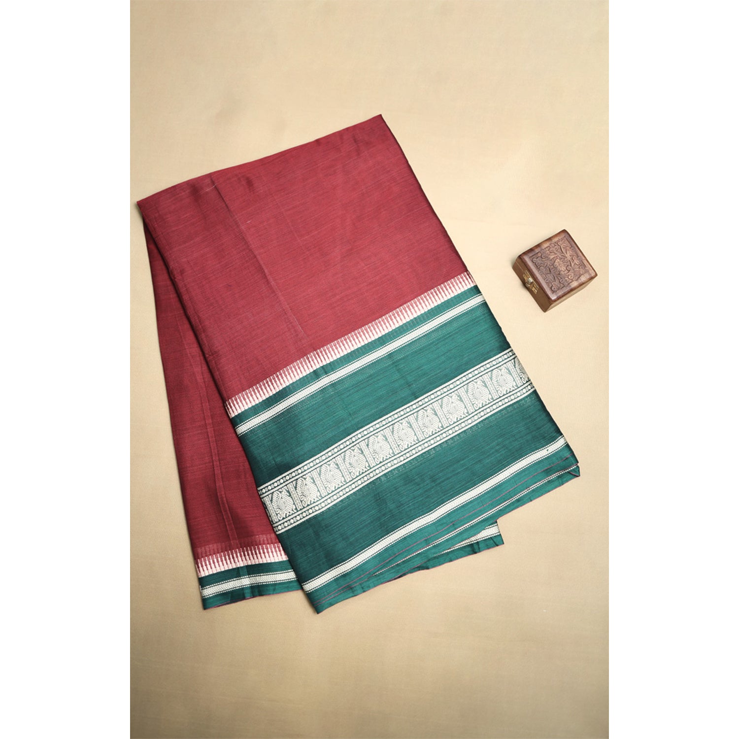HANDLOOM COTTON NARAYANPET BORDER FABRIC