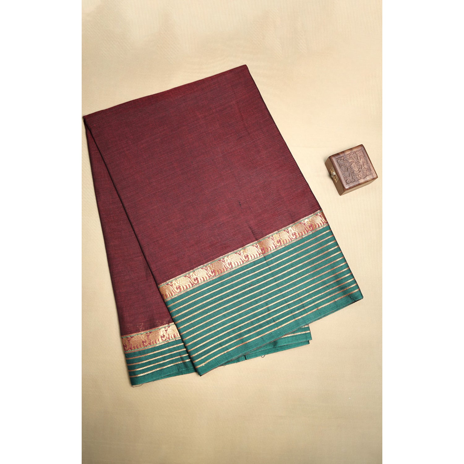 HANDLOOM COTTON NARAYANPET BORDER FABRIC