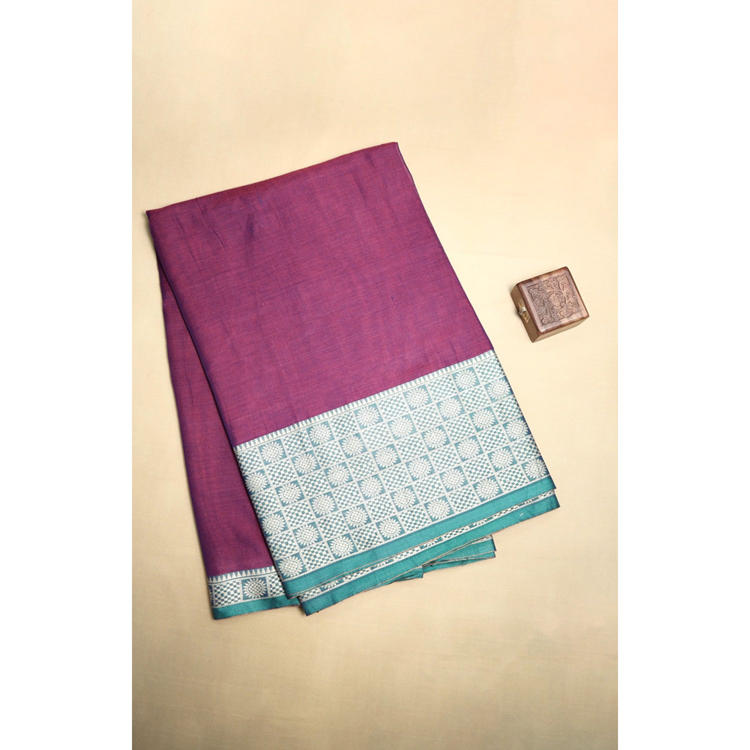 HANDLOOM COTTON NARAYANPET BORDER FABRIC