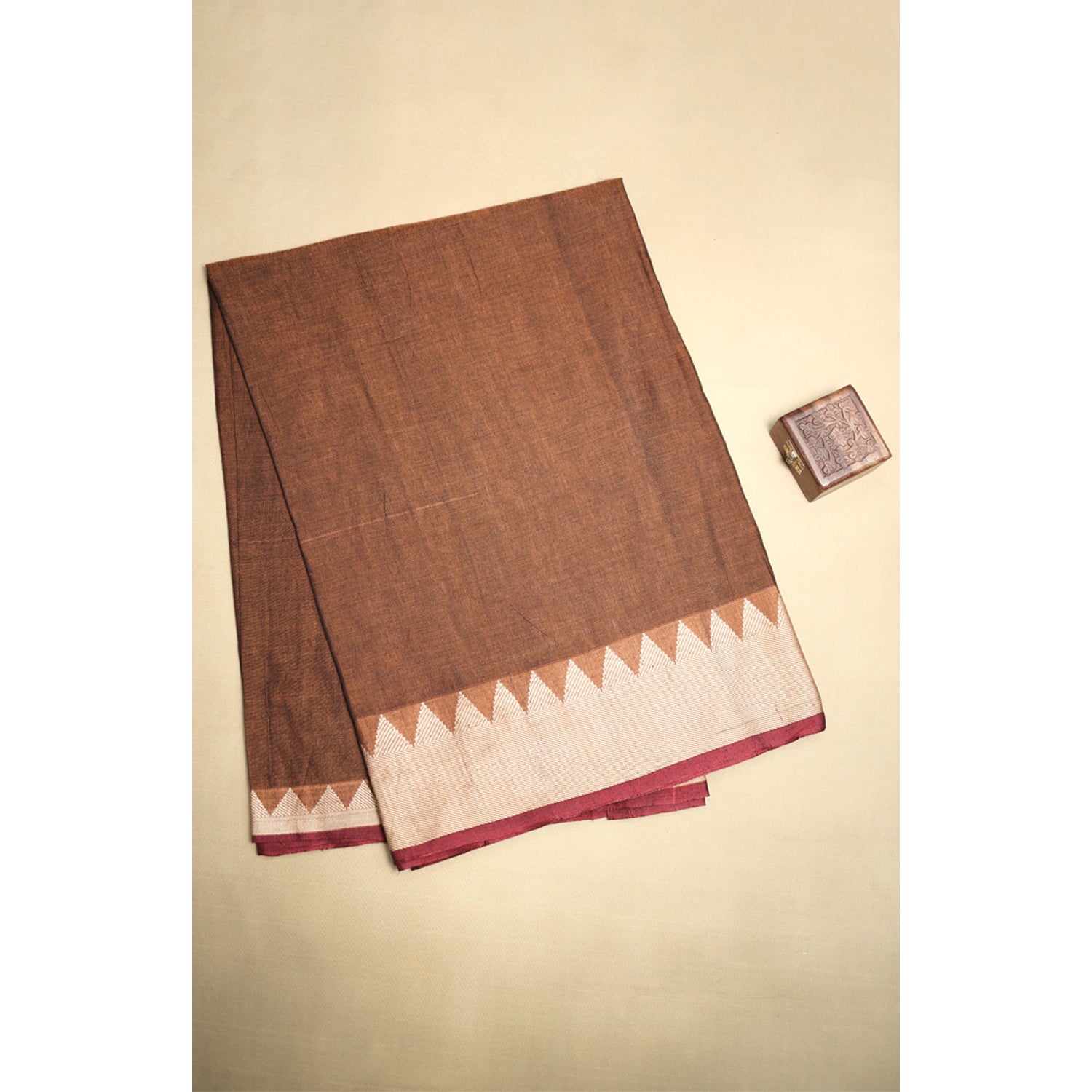 HANDLOOM COTTON NARAYANPET BORDER FABRIC