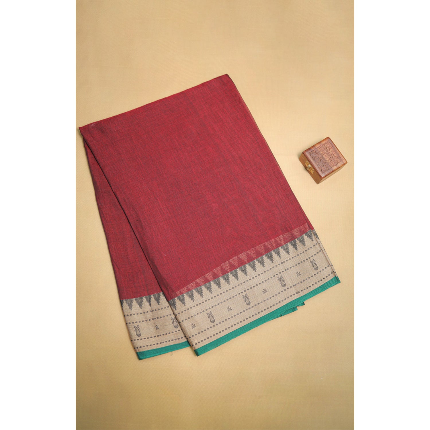 HANDLOOM COTTON NARAYANPET BORDER FABRIC