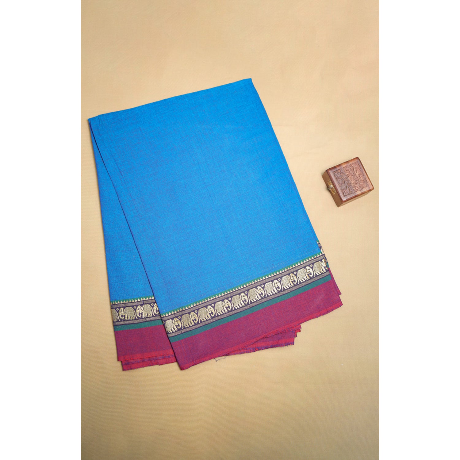 HANDLOOM COTTON NARAYANPET BORDER FABRIC