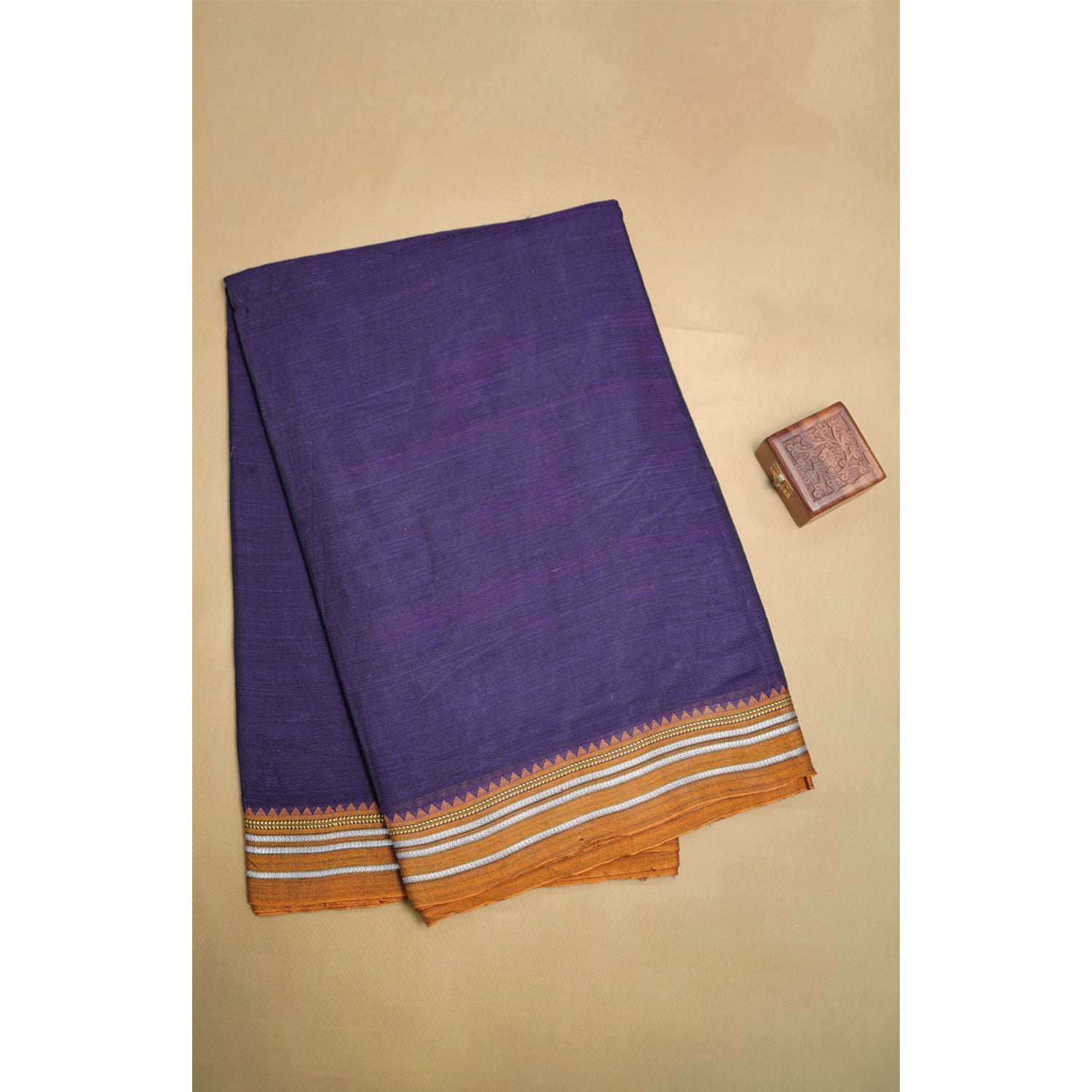 HANDLOOM COTTON NARAYANPET BORDER FABRIC