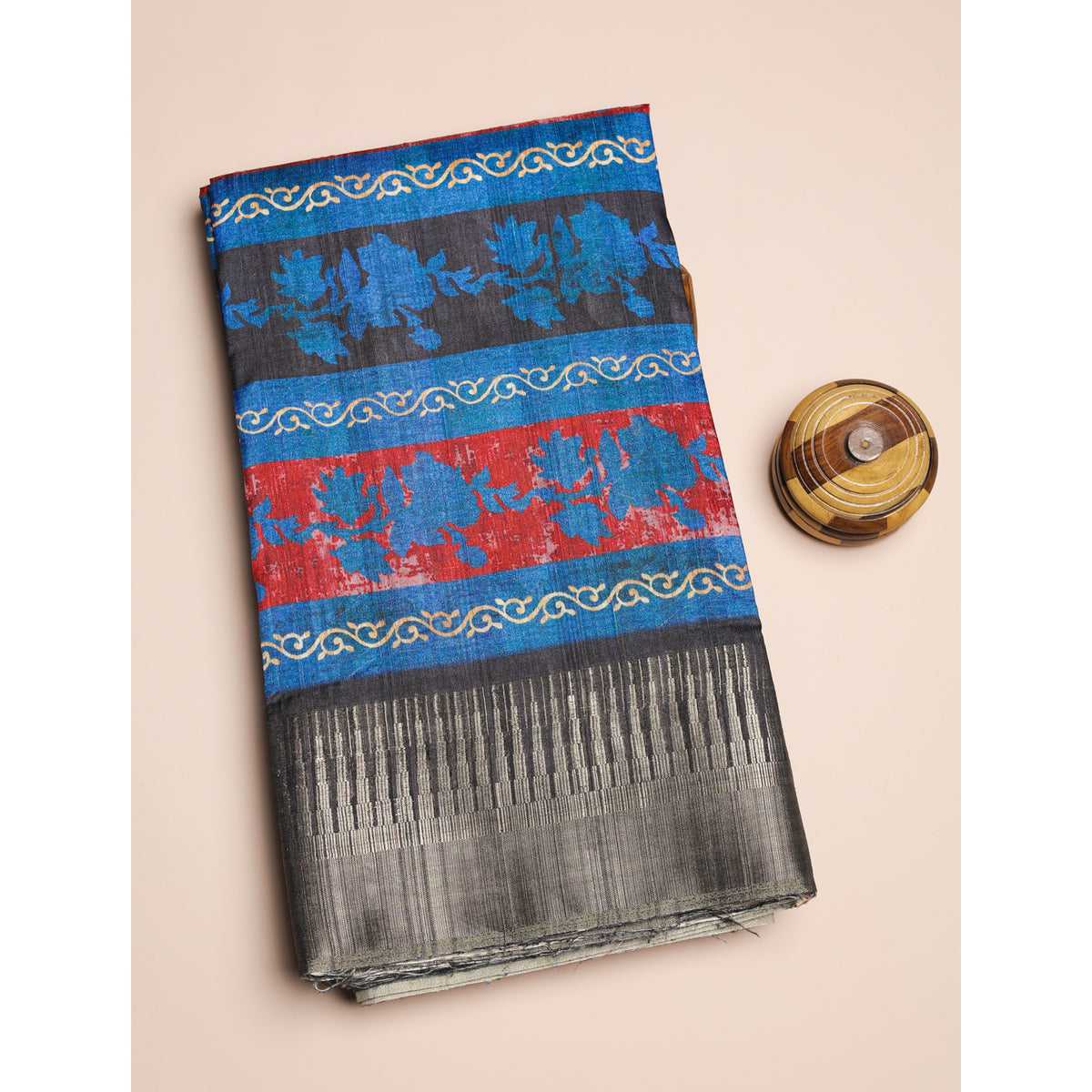 SEMI TUSSAR PRINTED FABRIC