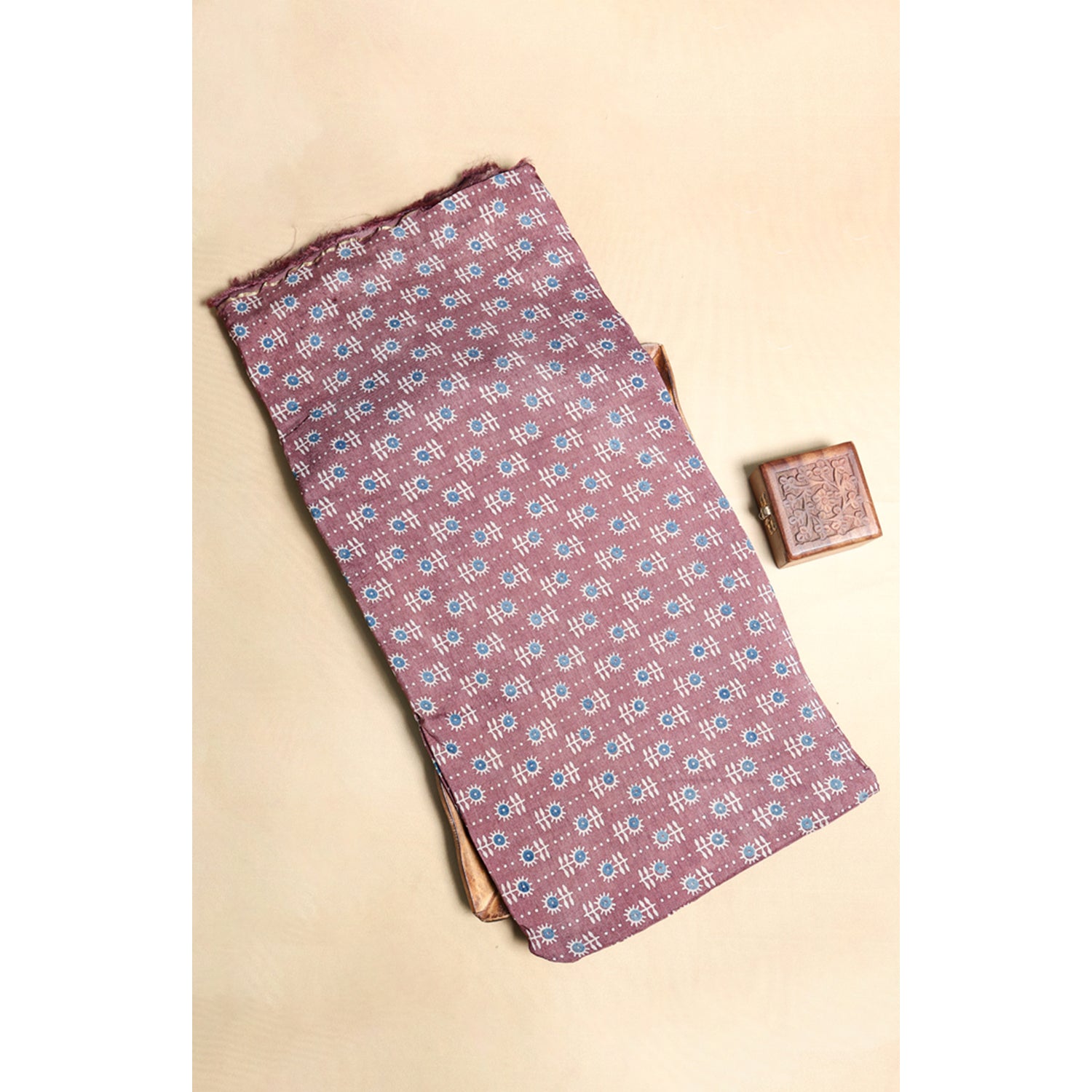 ORGANZA AJRAKH PRINTED FABRIC