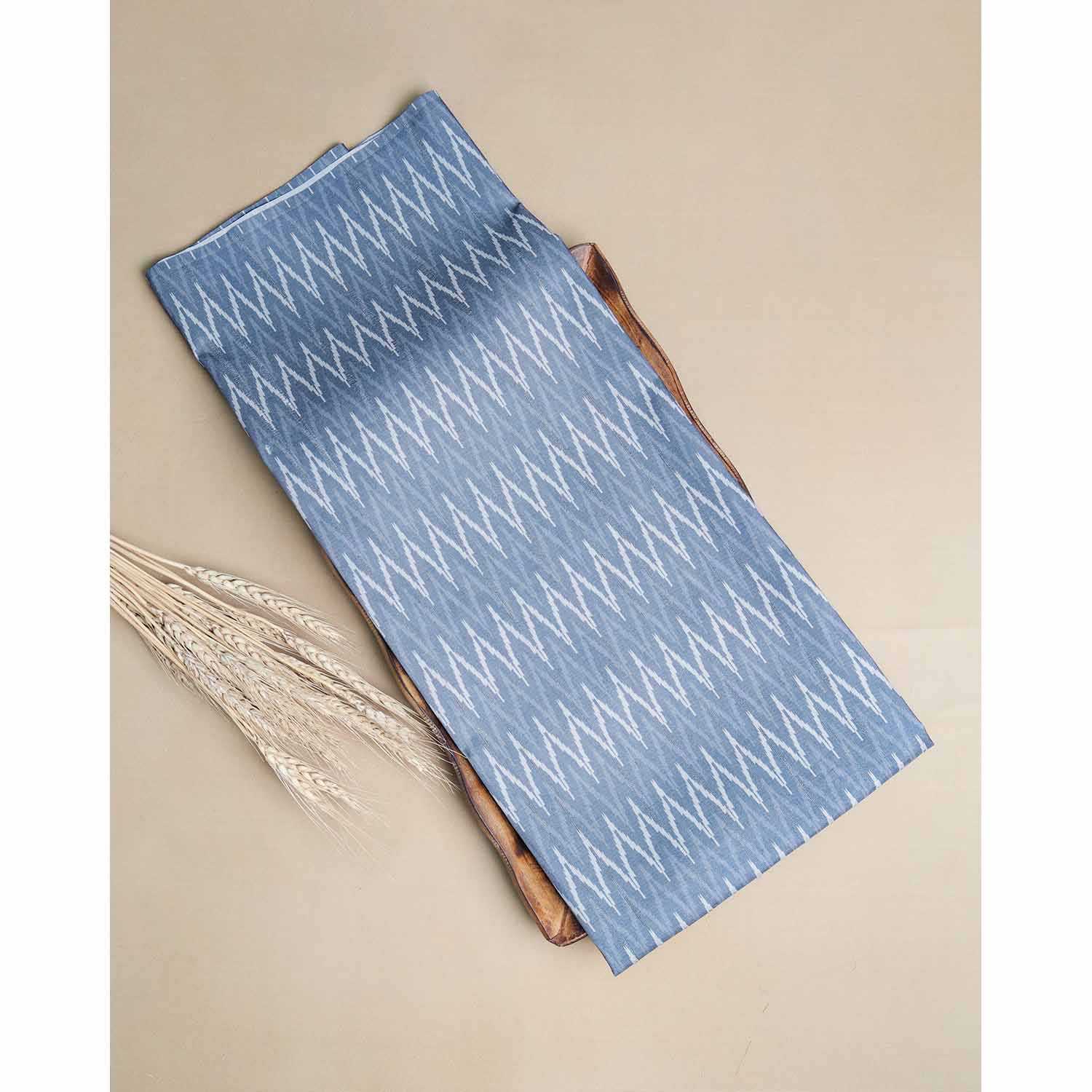 SEMI TUSSAR IKAT PRINTED FABRIC