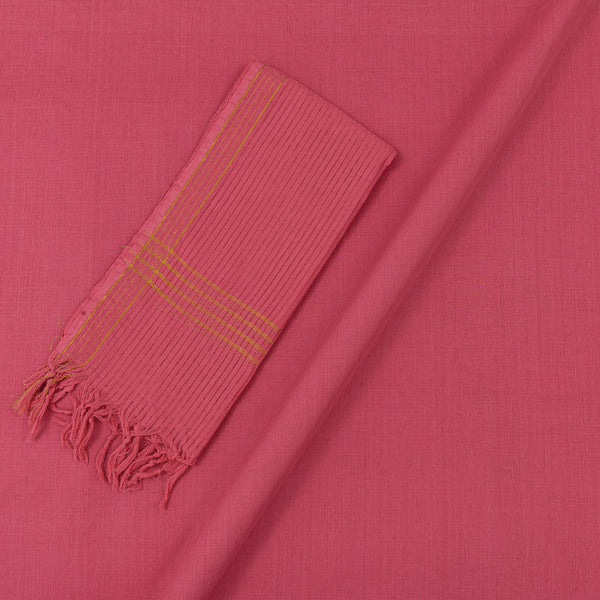 Off White Colour Printed Cotton Top, Carrot Pink Colour South Cotton Dupatta and Bottom Unstitched Three Piece Dress Material Online ST-9562AD3-7000P