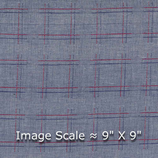 Cotton Cadet Blue Colour 42 Inches Width Zari Checks Jacquard Fabric freeshipping - SourceItRight
