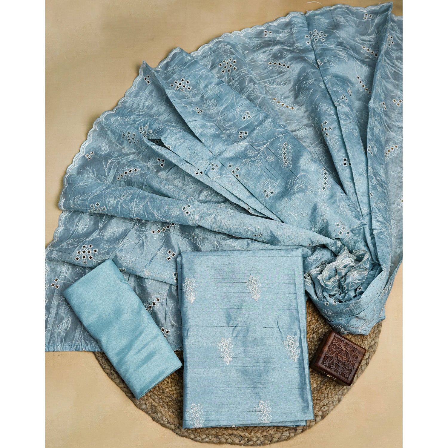 KOTHA SILK EMBROIDERED SUIT SET