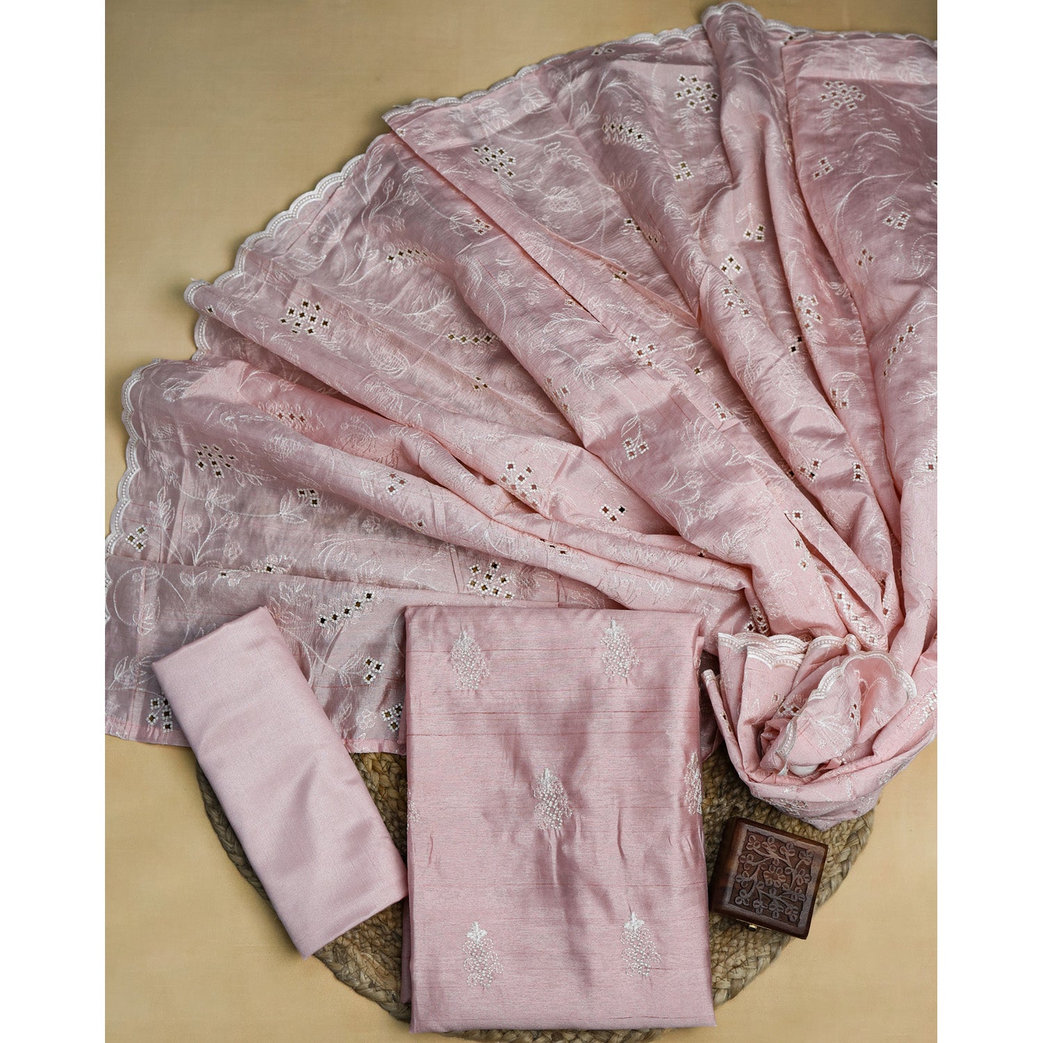 KOTHA SILK EMBROIDERED SUIT SET