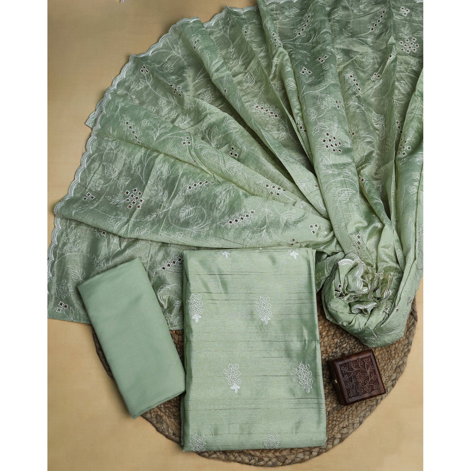 KOTHA SILK EMBROIDERED SUIT SET