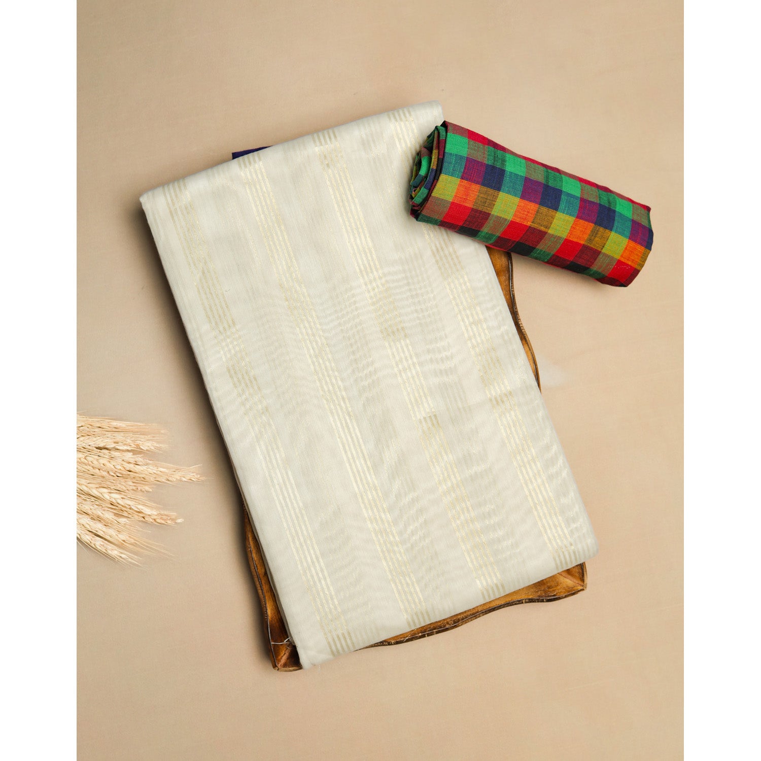 COTTON SILK SAREE WITH BLOUSE PIECE