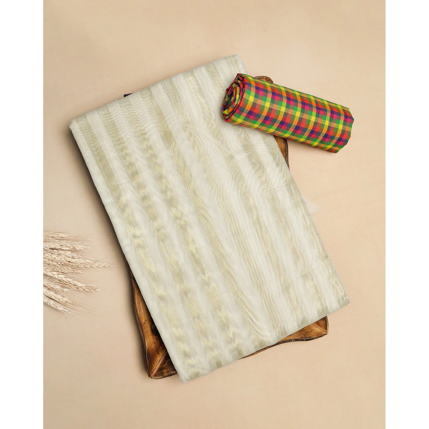 COTTON SILK SAREE WITH BLOUSE PIECE