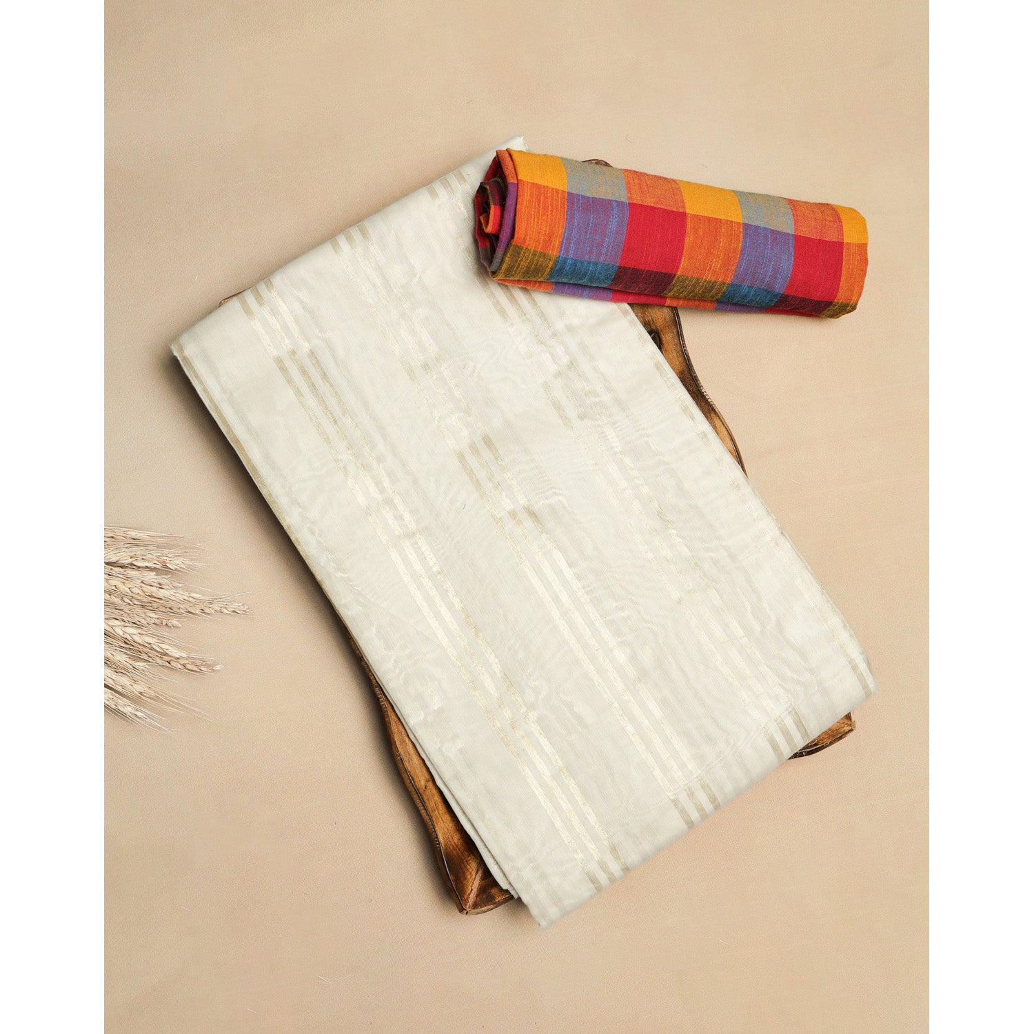COTTON SILK SAREE WITH BLOUSE PIECE
