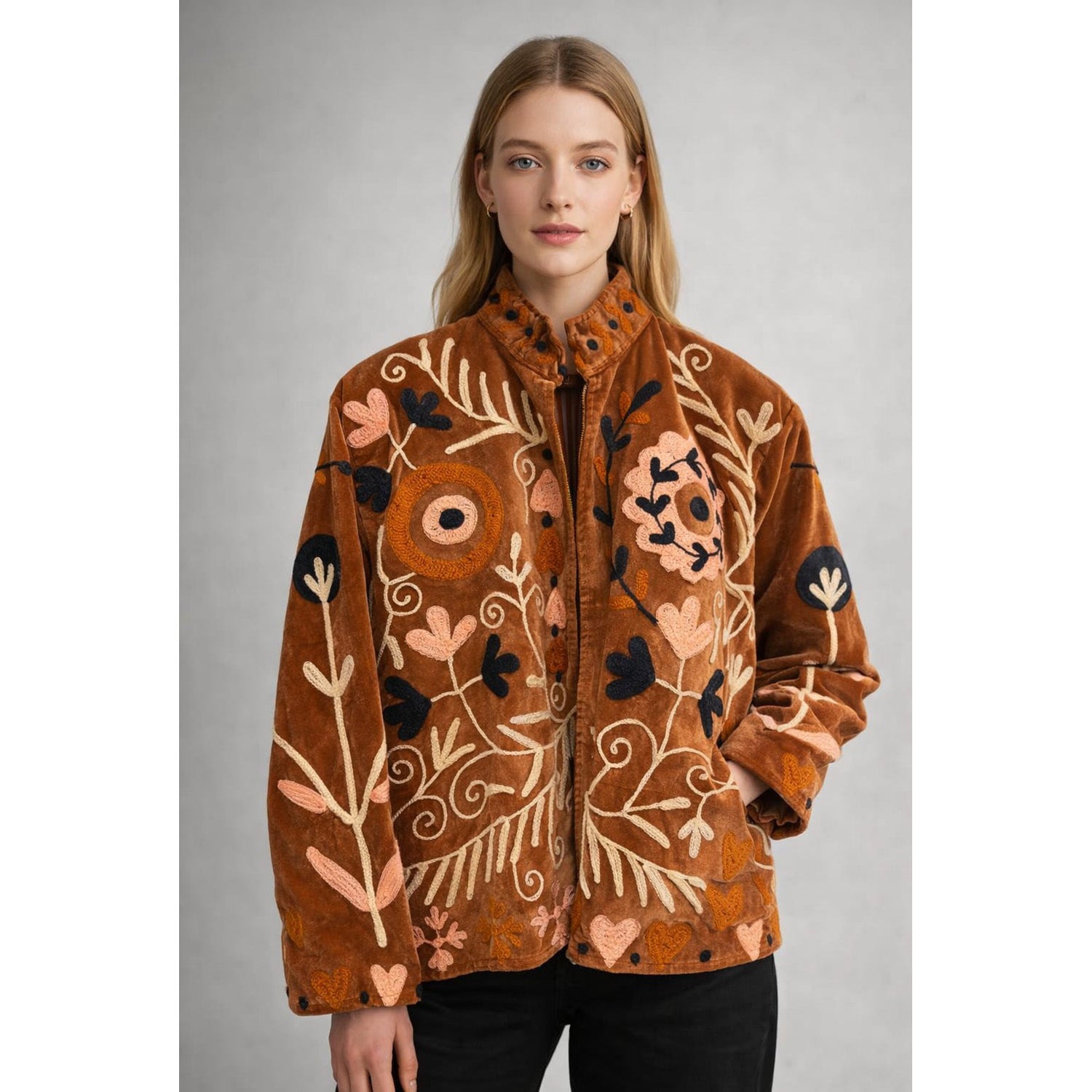 EMBROIDERED VELVET JACKET