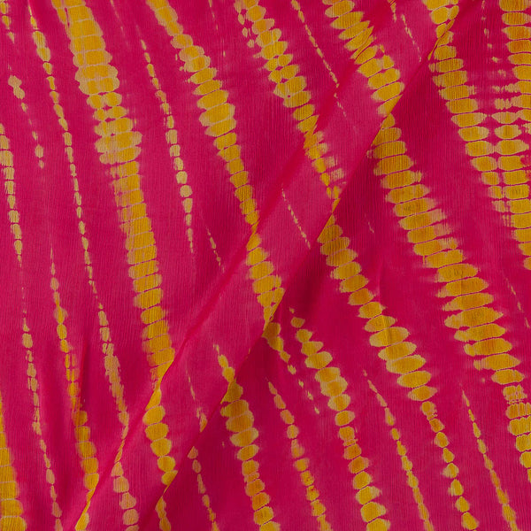 Chinon Chiffon Hot Pink Colour Shibori Pattern 38 Inches Width Fabric