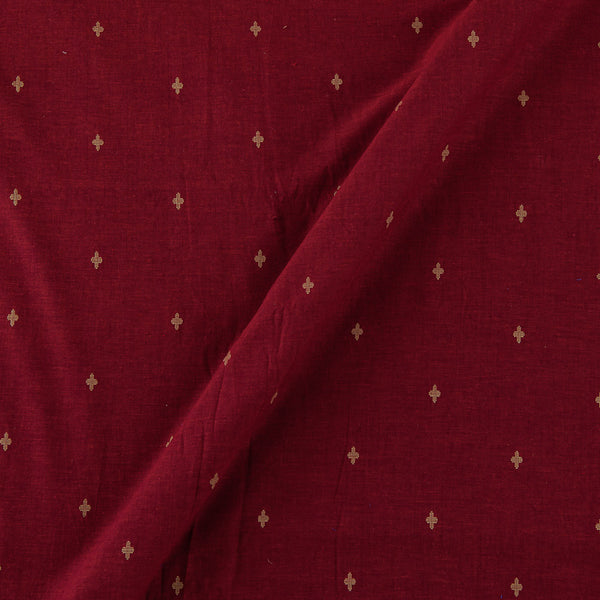 Cotton Jacquard Butti Maroon Red X Black Cross Tone 42 Inches Width Fabric
