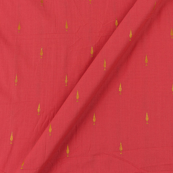 Cotton Jacquard Butti Coral Pink Colour Fabric Online 9359AGC3
