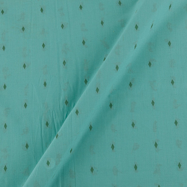 Buy Cotton Jacquard Butta Mint Colour Washed Fabric Online 9359AGG27
