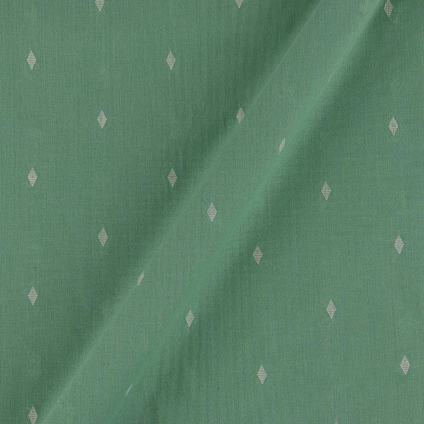 Buy Cotton Jacquard Butti with One Side Border Laurel Green Colour Fabric Online 9359AGG7